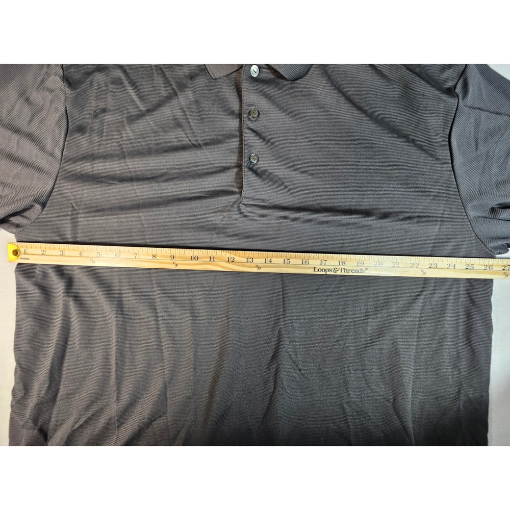 Ben Hogan Performance Mens 3XL‎ Polo Shirt Charcoal Grey Textured Short Sleeve - Picture 4 of 8